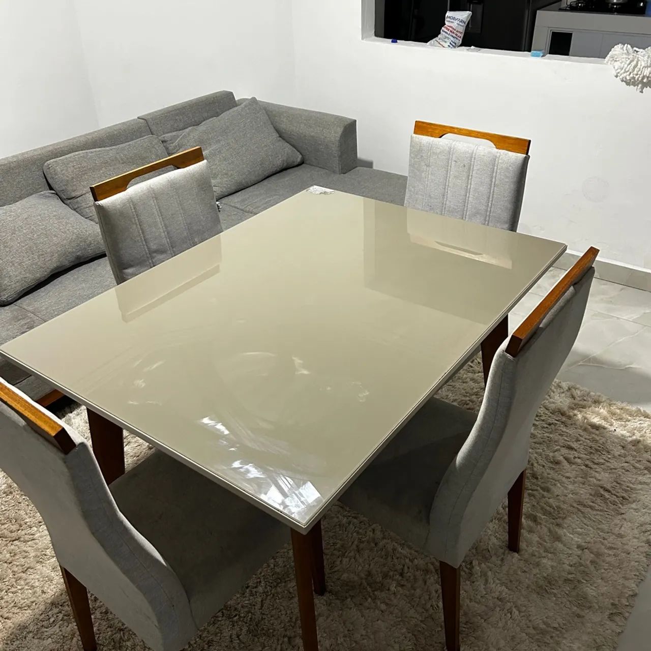 Mesa de Vidro 4 cadeiras  - Foto 2