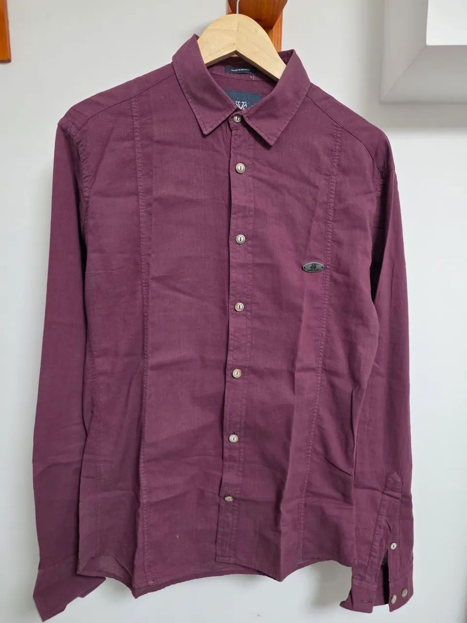Camisa Social Casual John John Roxa