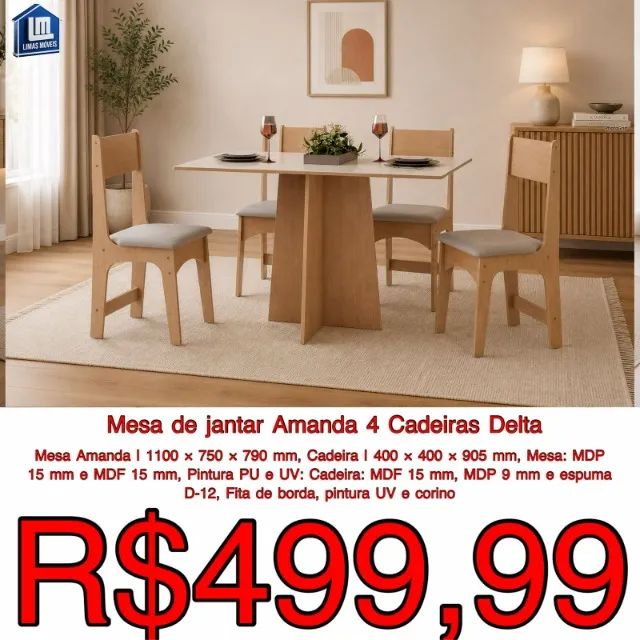 MESA DE MADEIRA VÁRIOS MODELOS EM PROMOÇÃO  - Foto 4