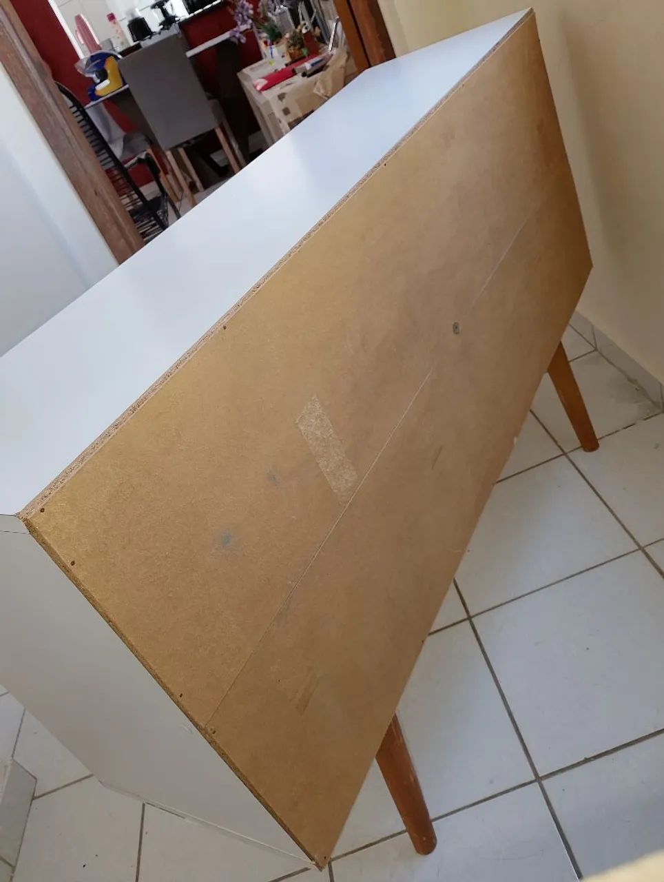 Rack MDF branco para sala/quarto/cantinho do café  - Foto 4