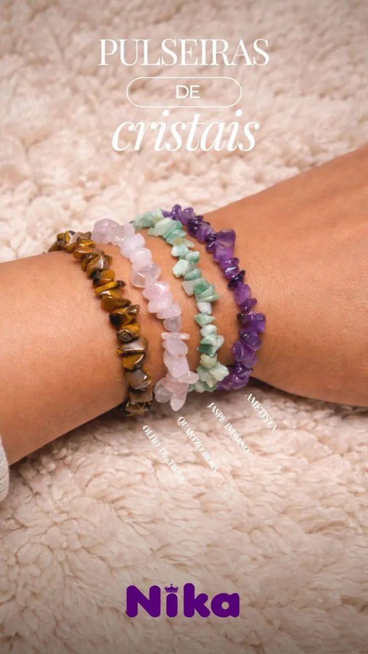 Pulseiras e colares de cristais  - Foto 3
