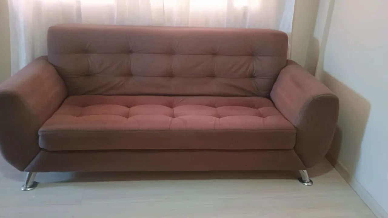 Sofá 3 Lugares Larissa - Cor Castanho  - Foto 4