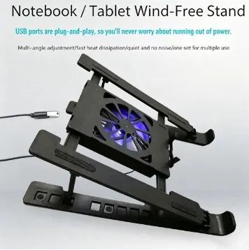 Suporte com Base Refrigerada Cooler para Notebook Tablet Com Ventilador z1576 - Foto 2