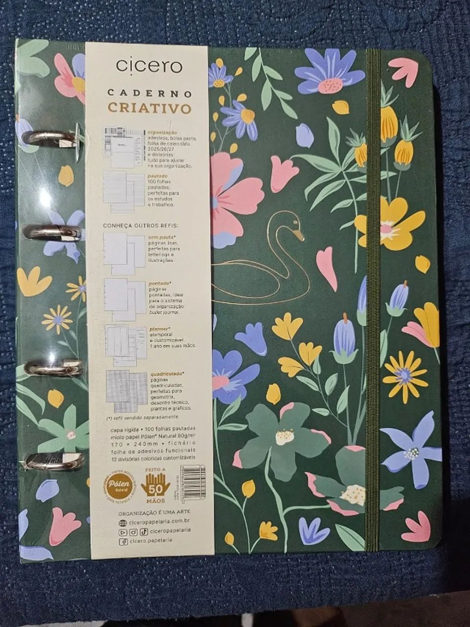 Cícero - Spiral-Bound Creative Notebook with Lined Pages, 17×24 cm