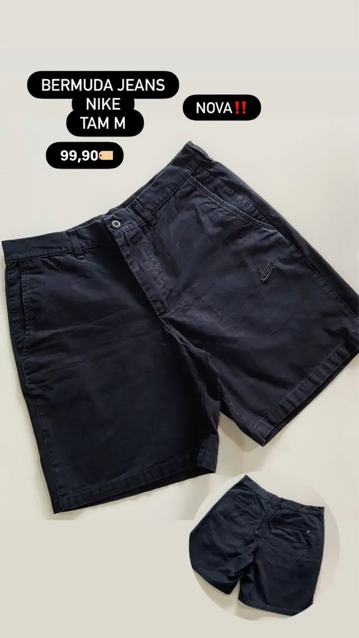 Bermuda da NIKE, nova, azul marinho, TAM M