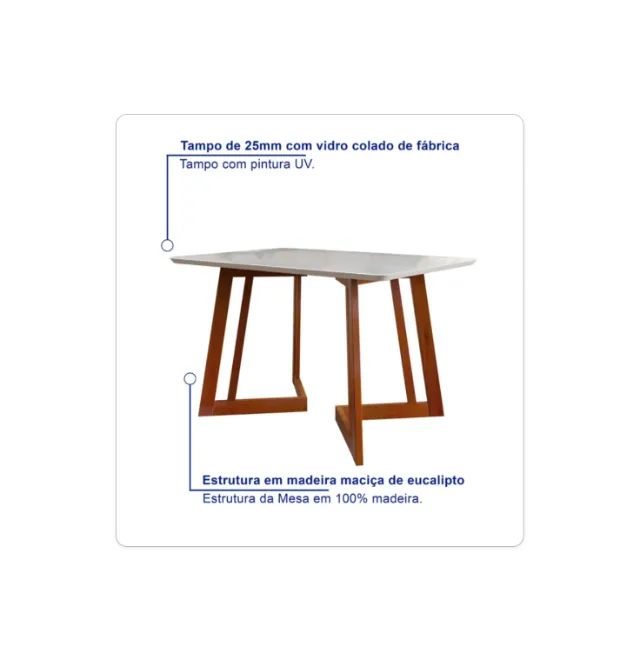 Mesa Madeira Maciça - Foto 3