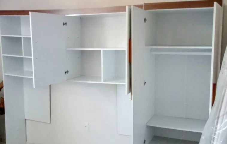Guarda Roupas Modulado Com Duas Camas de solteiro - sem colchão - Foto 4