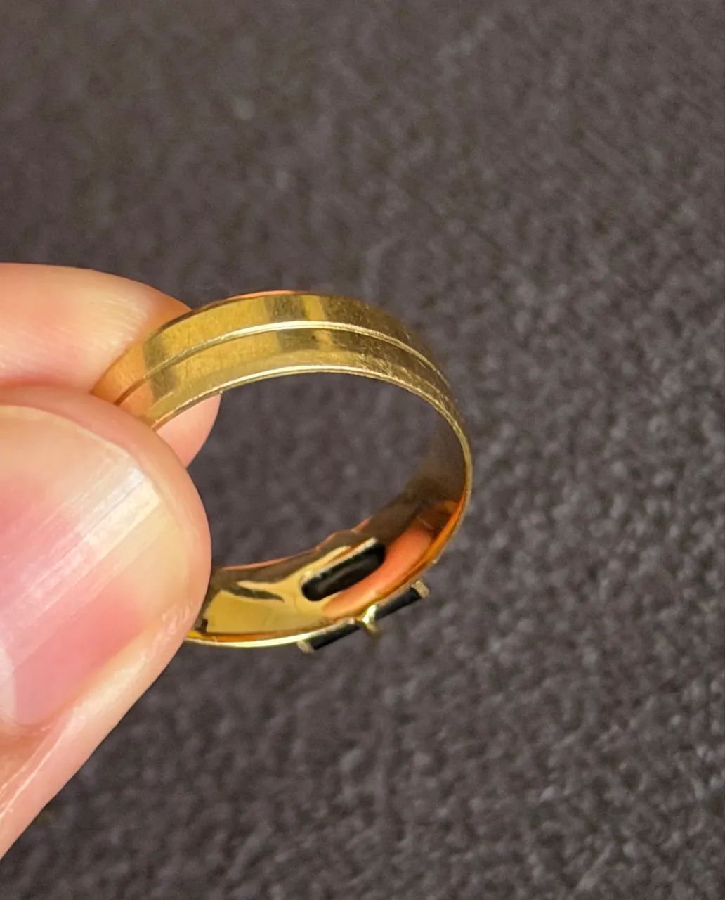 Anel de ouro 18k com 6,2 gramas - Foto 4