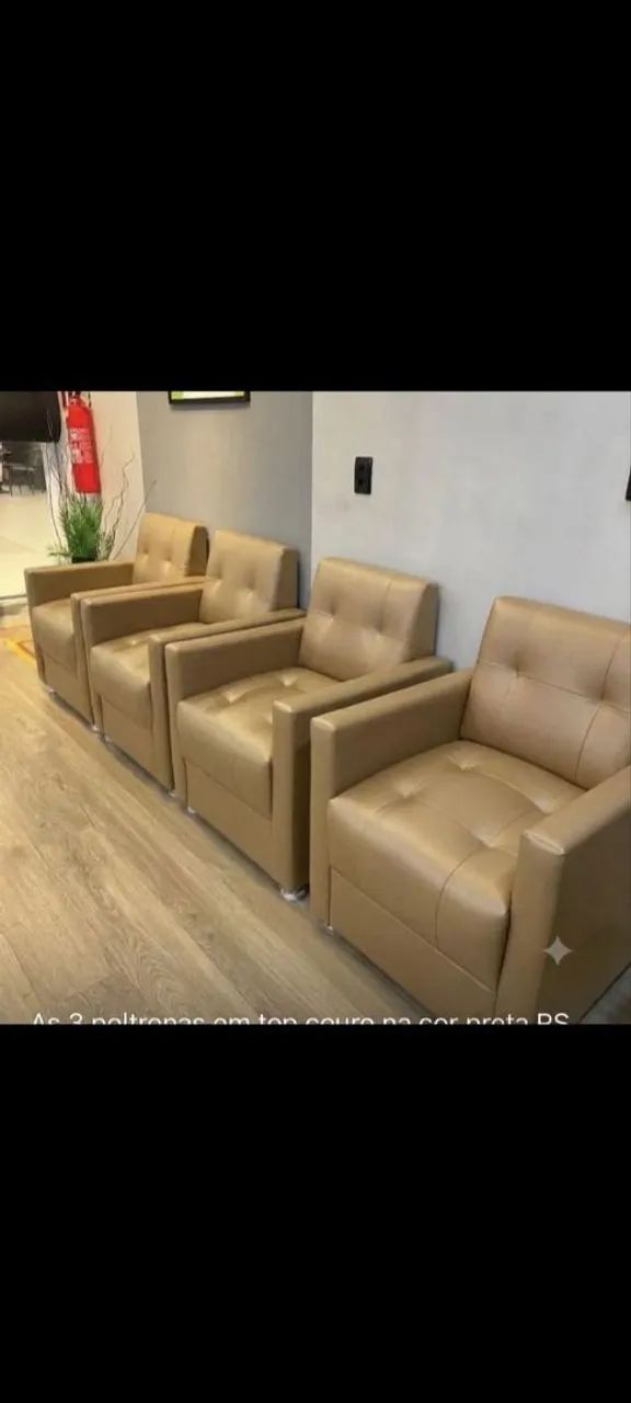 Poltronas em top couro  RS 390 ,00 unidade contato( 98  *) - Foto 2