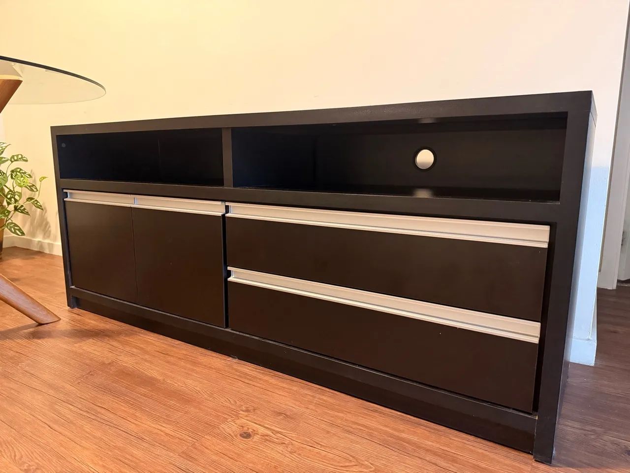 Rack preto com painel e prateleira - Foto 2