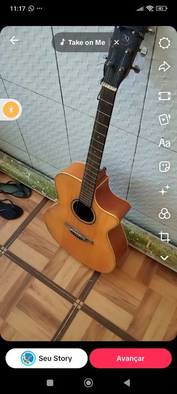 Vendo violão elétrico tagima 280,00 - Foto 2