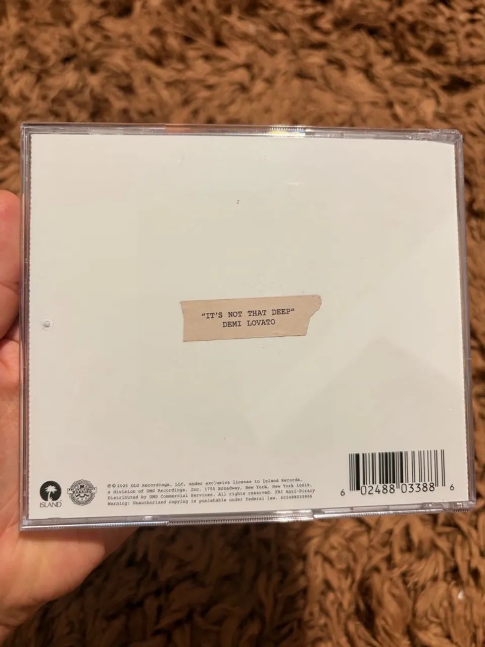 Demi Lovato It?s Not That Deep Autografado CD signed - Foto 2