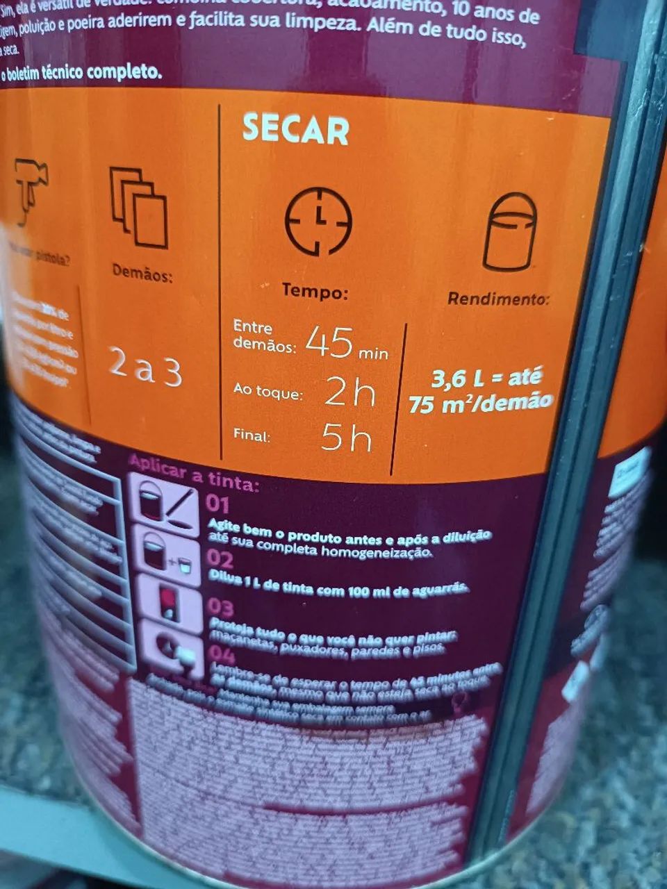 Tinta Esmalte Premium Suvinil Marrom Brilhante  - Foto 4