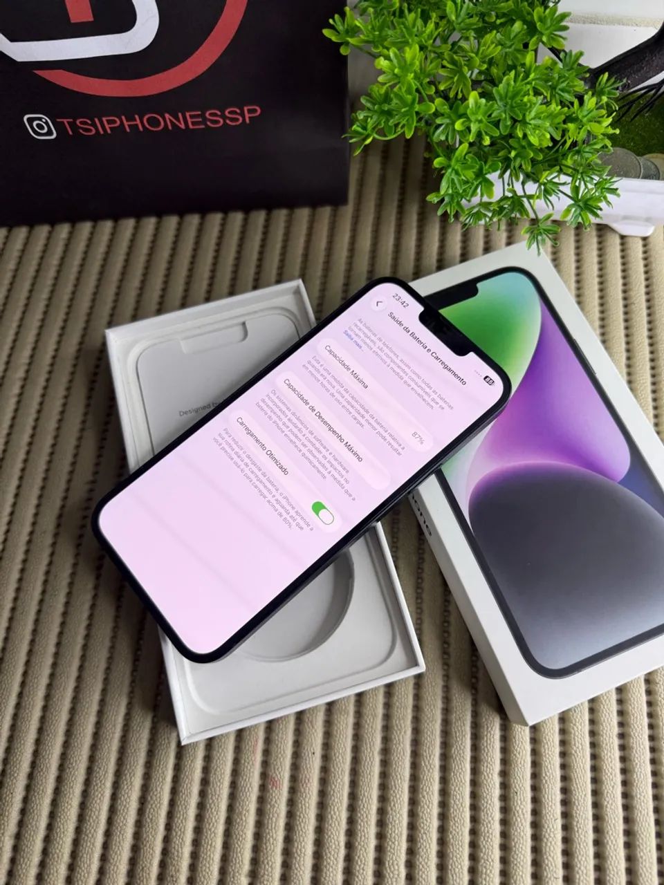 Iphone 14 plus 128GB bateria 87% todo original com caixa - Foto 4