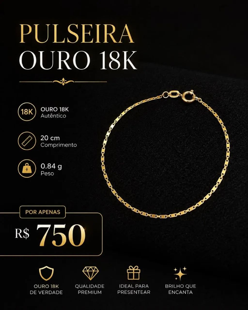 Pulseira de Ouro 18k