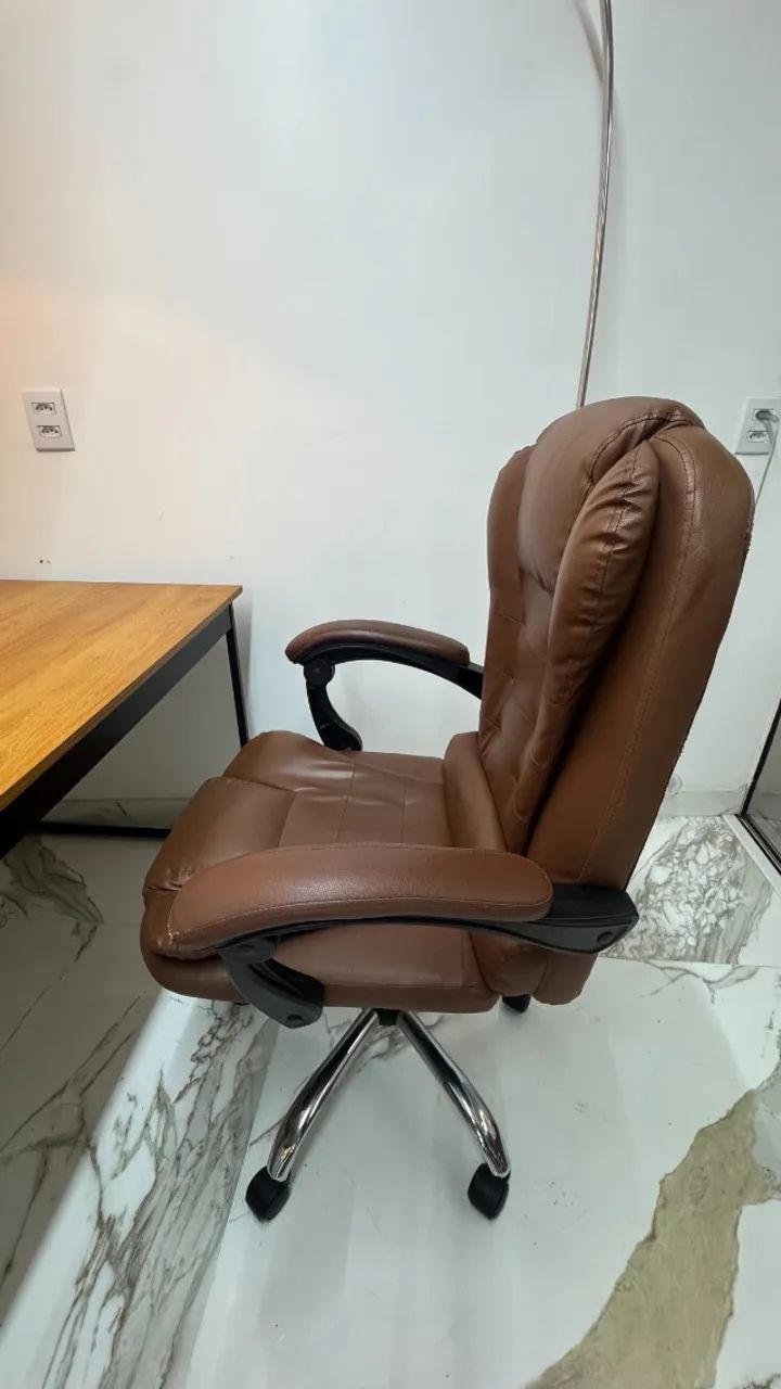 Kit de 2 mesas com 1 cadeira de escritório - Foto 4