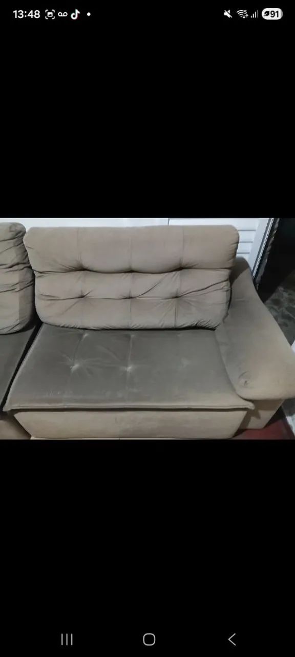Vende se sofa retrátil 2.70 comprimento 1.80 aberto confortável top  - Foto 3