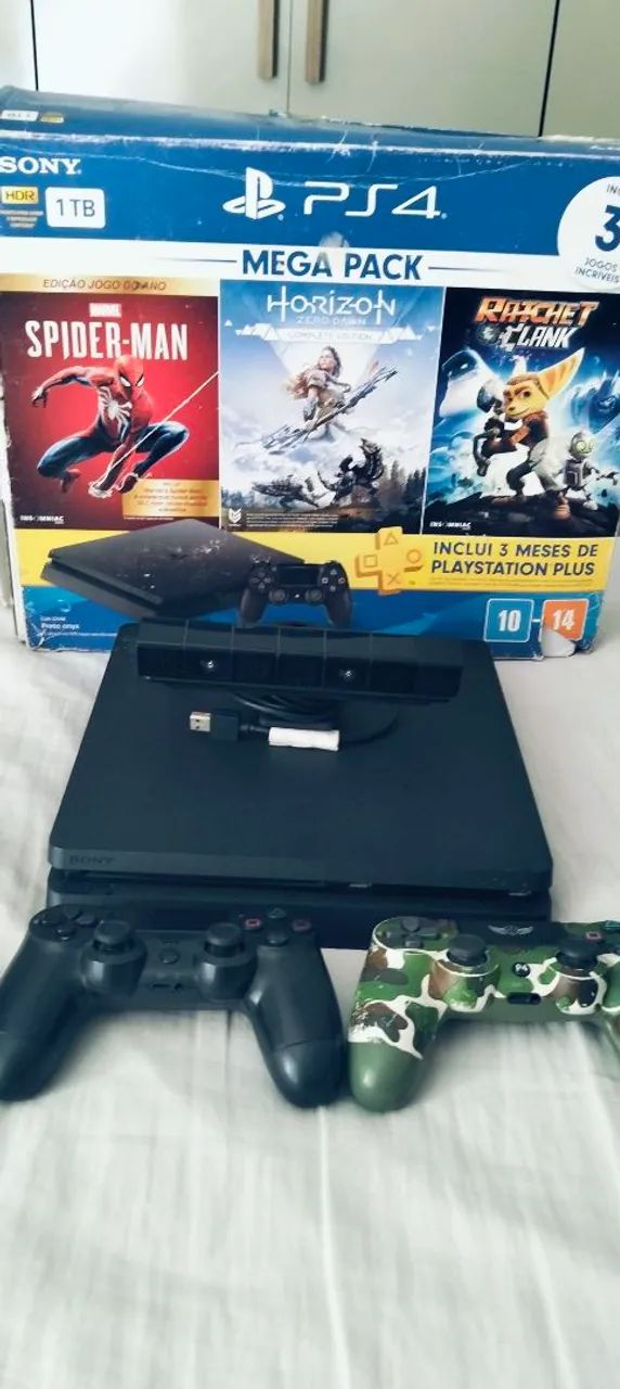 PS4 SLM + 200 JOGOS + 2 CONTROLES + HD 1 TERA  - Foto 3