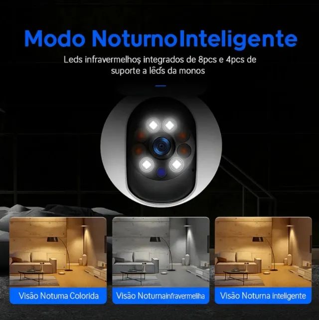 Câmera Wi-fi a Bateria Interna Externa a Prova D'água  - Foto 3