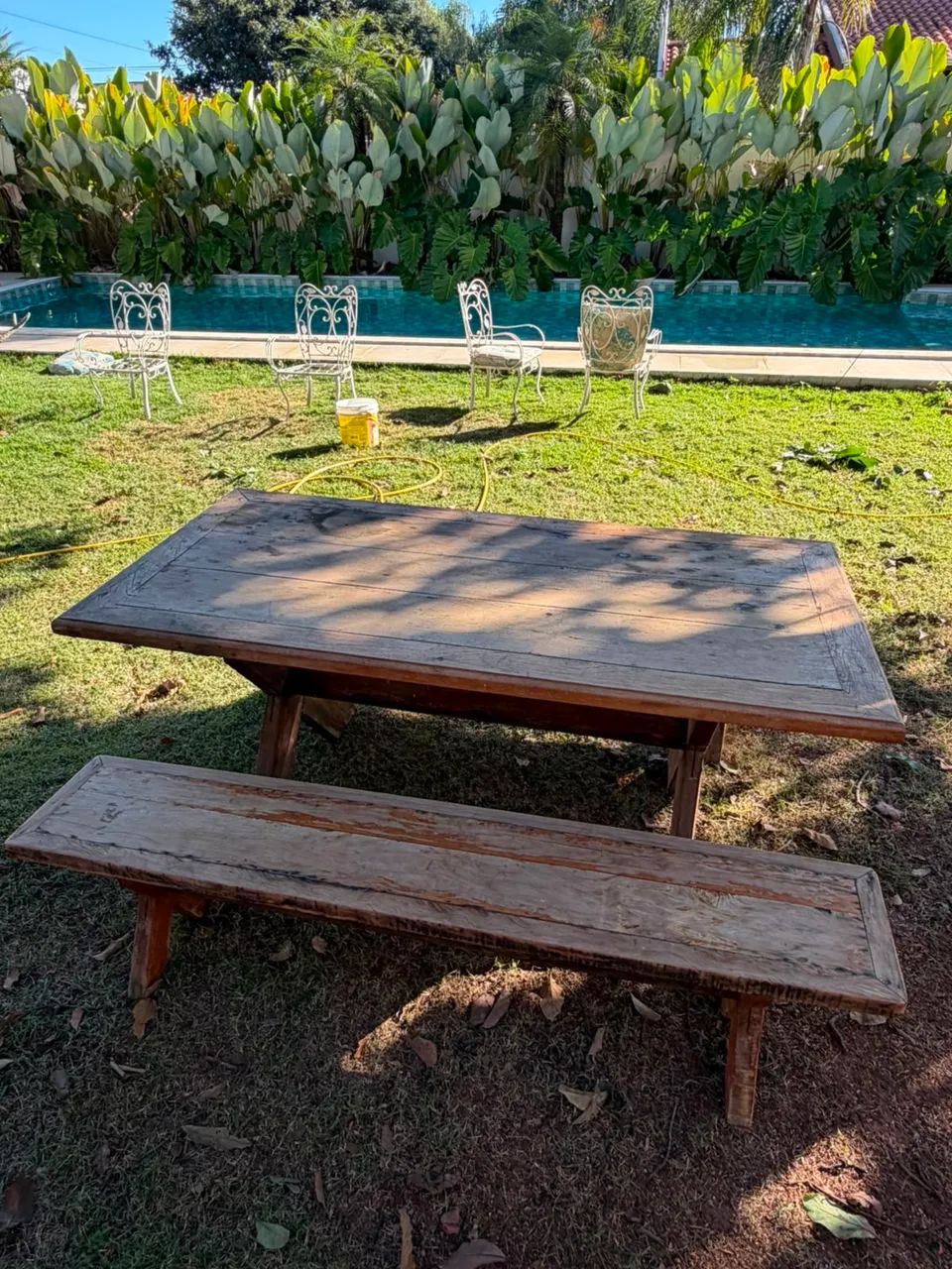 Mesa de madeira maciça - Foto 5