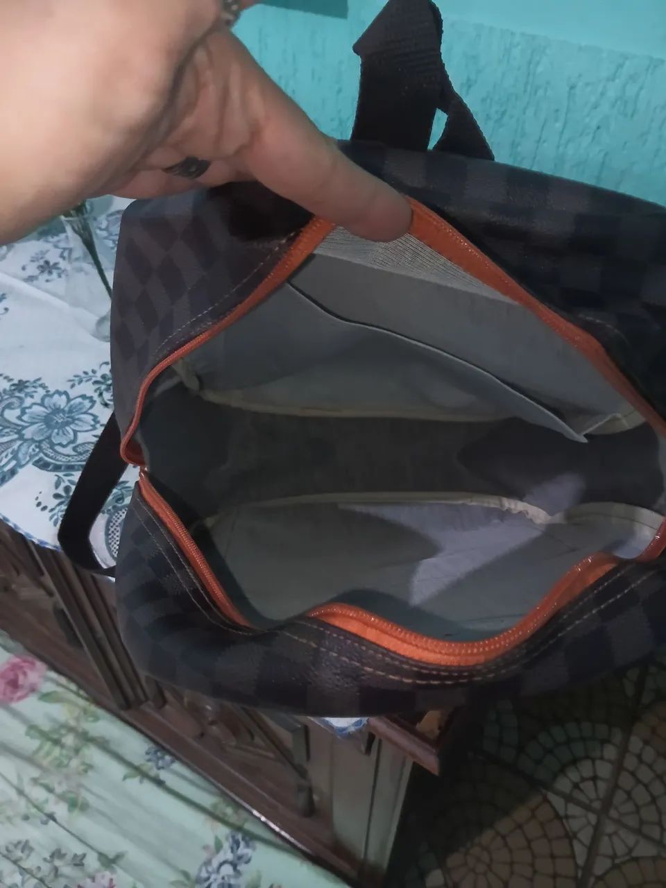 Mochila de couro sintético  - Foto 3