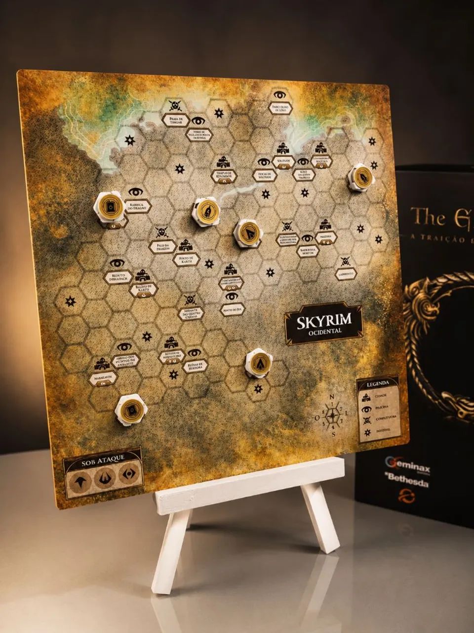 Mapa magnético para Elder Scrolls Traição da Segunda era - Boardgame  - Foto 3