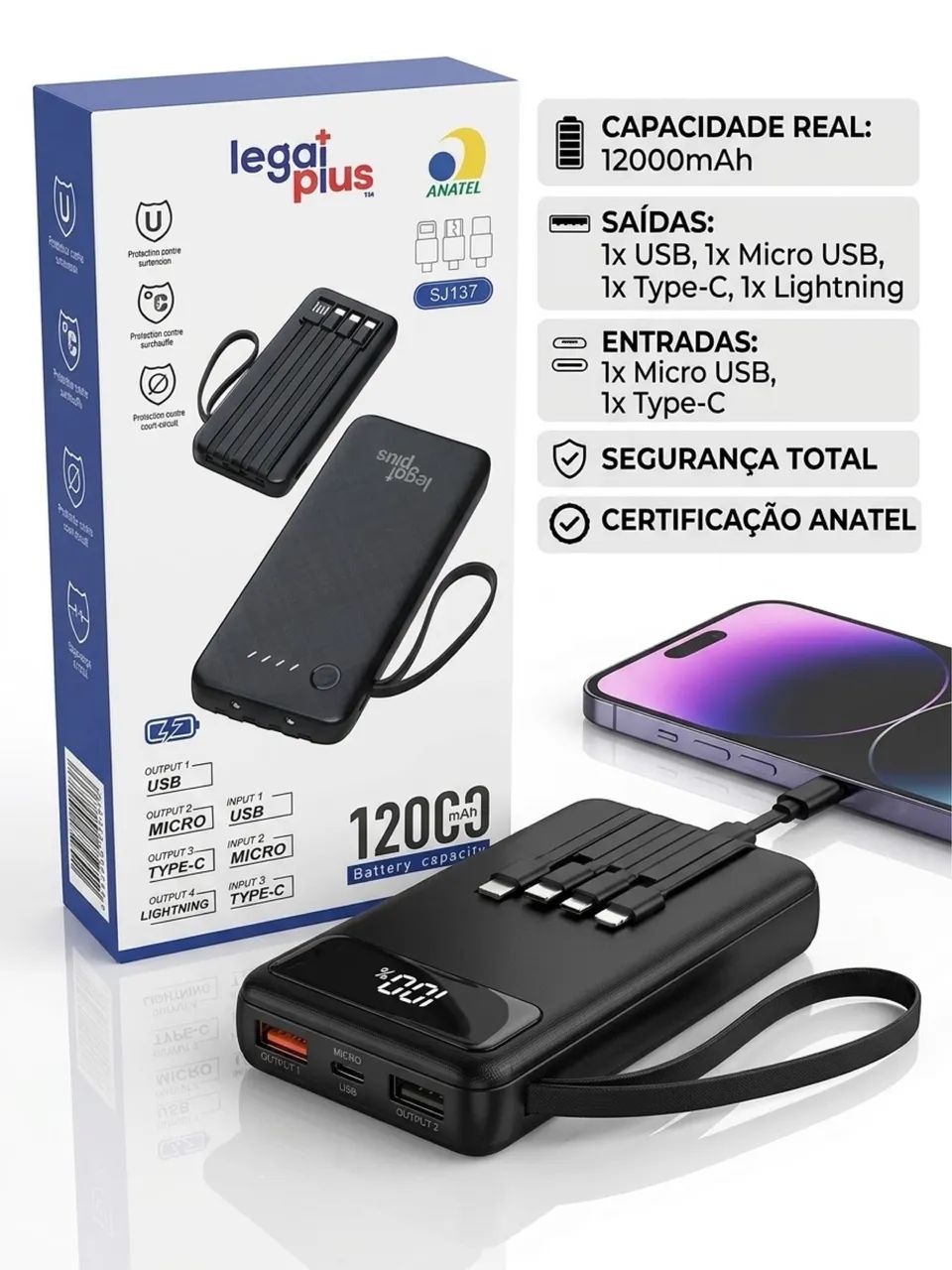 Carregador portátil de celular  - Foto 2