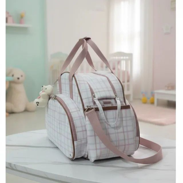 Bolsa Maternidade Xadrez Premium - Foto 3