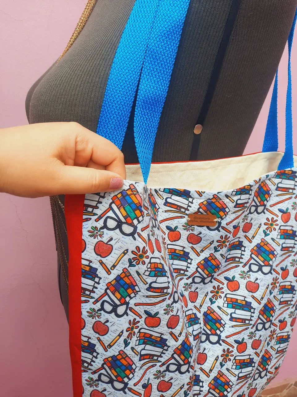 Ecobag Artesanal Grande ,Professora  - Foto 3