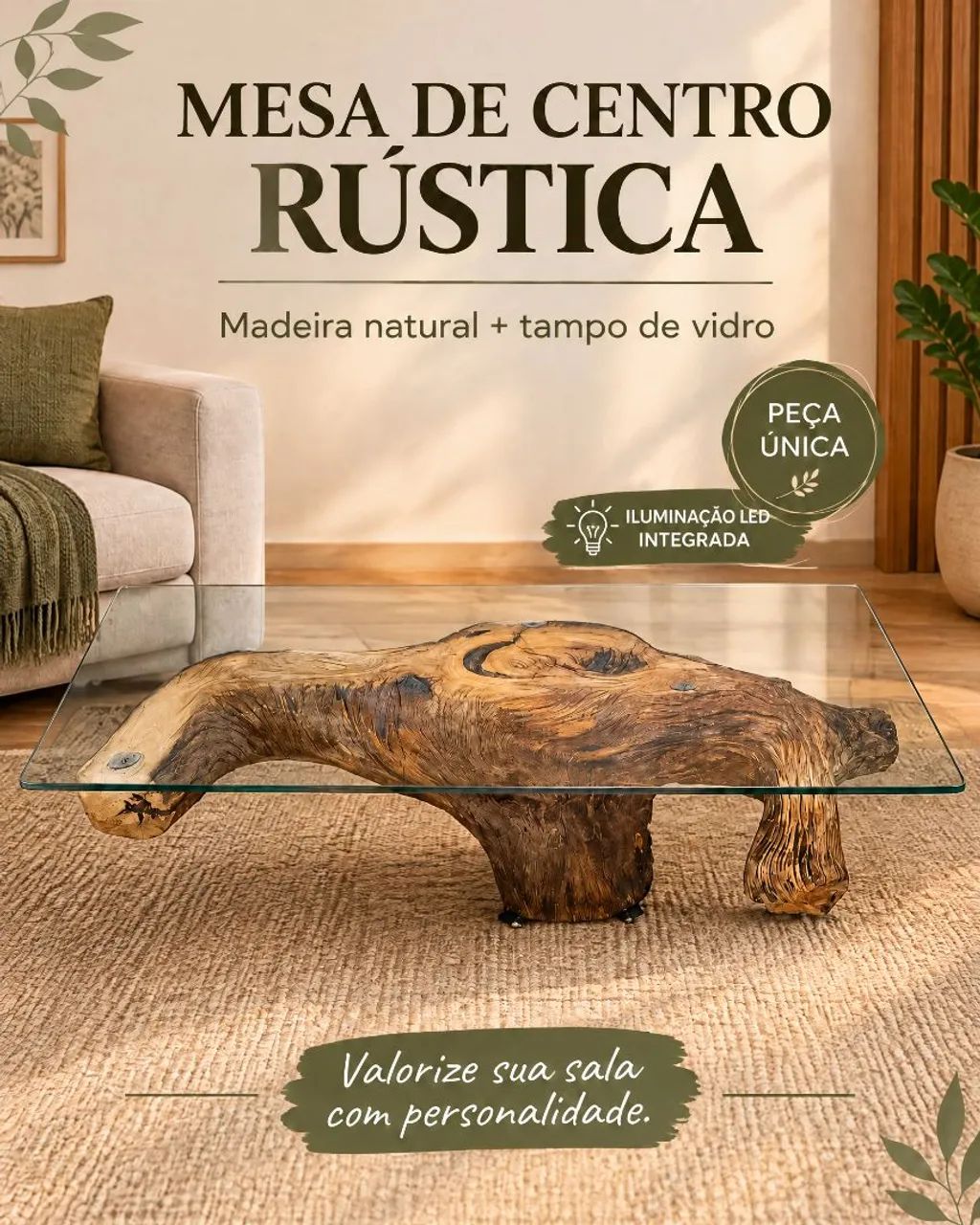Mesa de centro única 