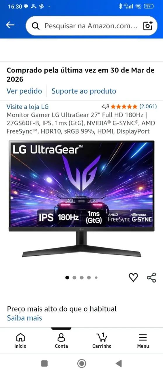 Monitor gamer LG 27" - Foto 4