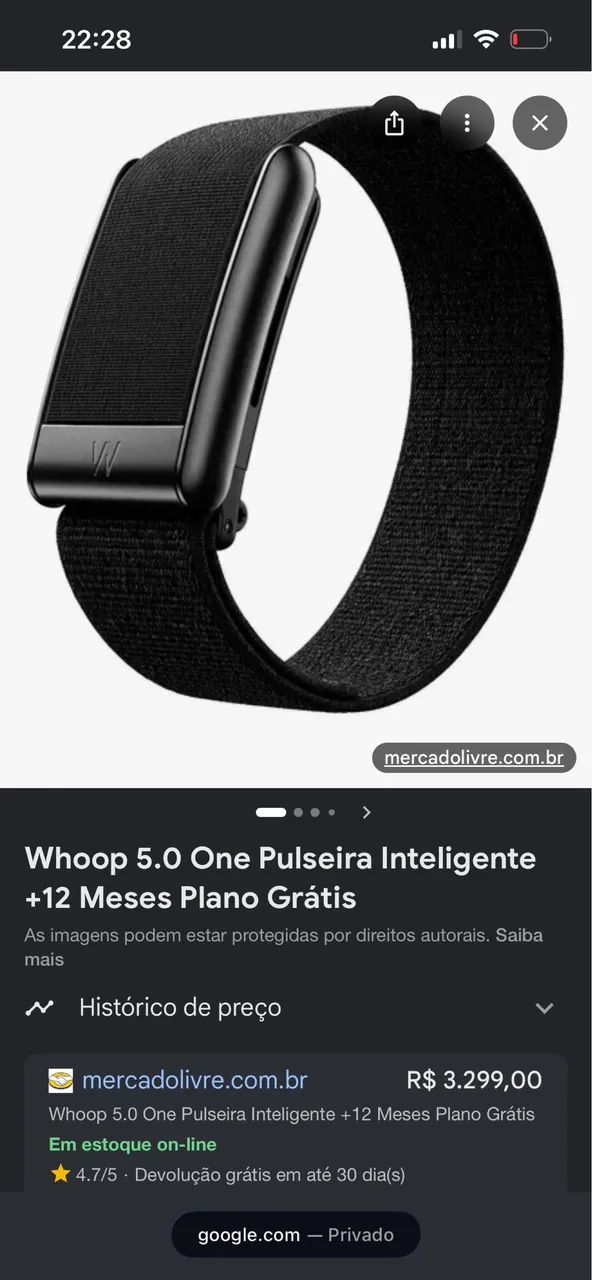 Pulseira WHOOP 5.0 one 