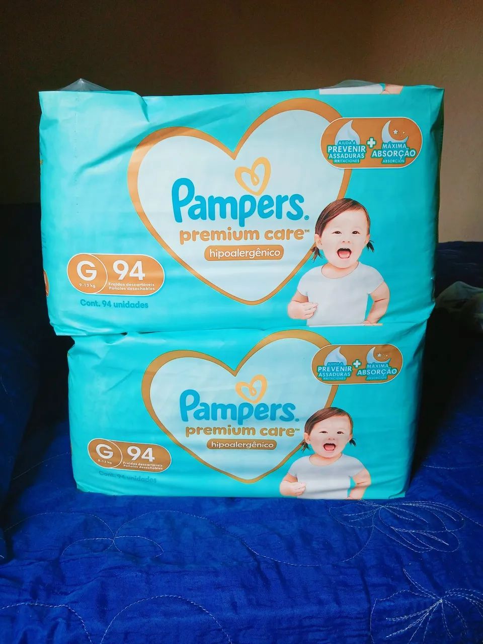 URGENTE: Vendo 2 Pacotões Pampers Premium G por R$195,00 (Abaixo do custo pra sair já)