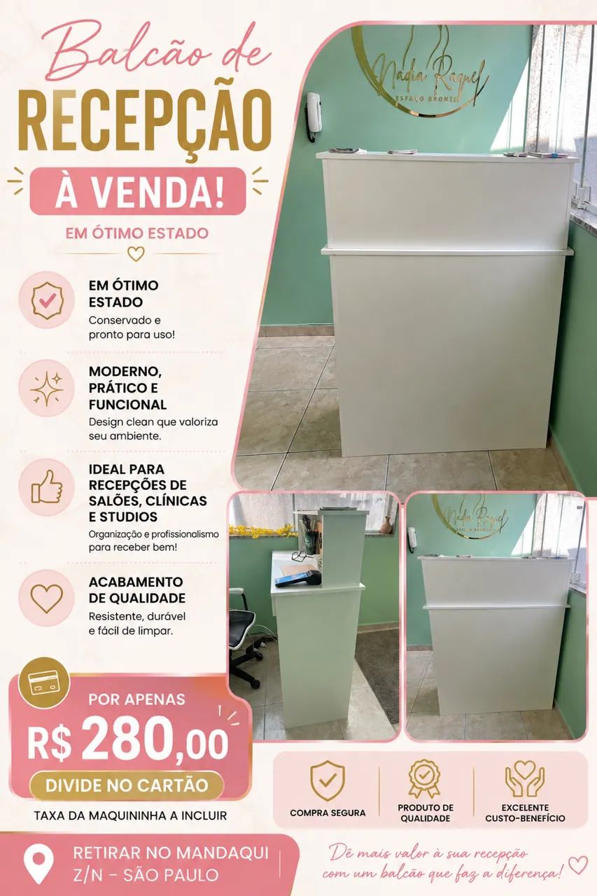 Balcão para recepção 
