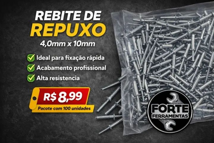 Rebite de repuxo 4,0mm x 10mm