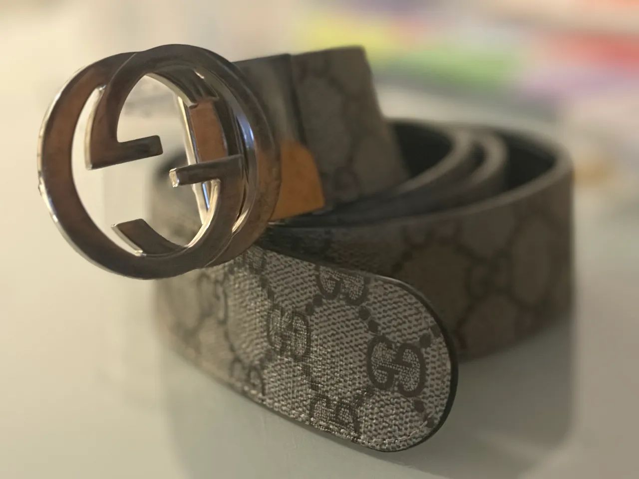 Cinto Gucci Original Reversível (2 Faces) | Fivela Prata  - Foto 2