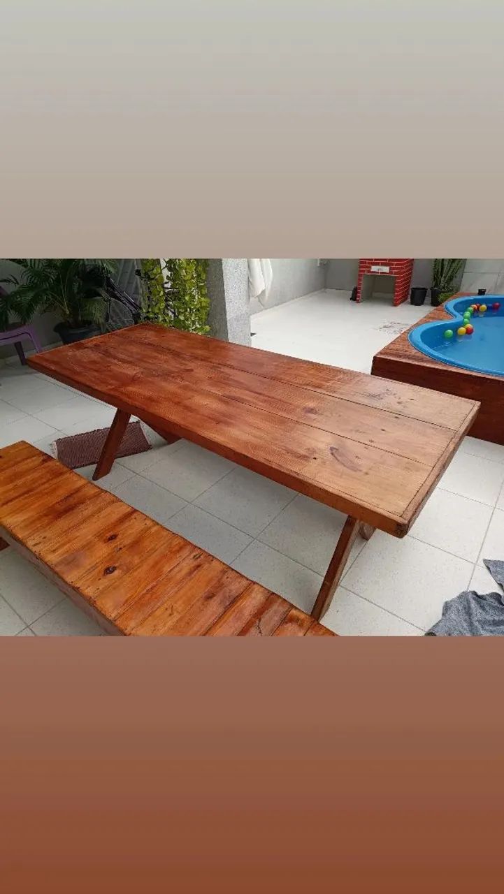 Mesa com 2 banco  - Foto 2