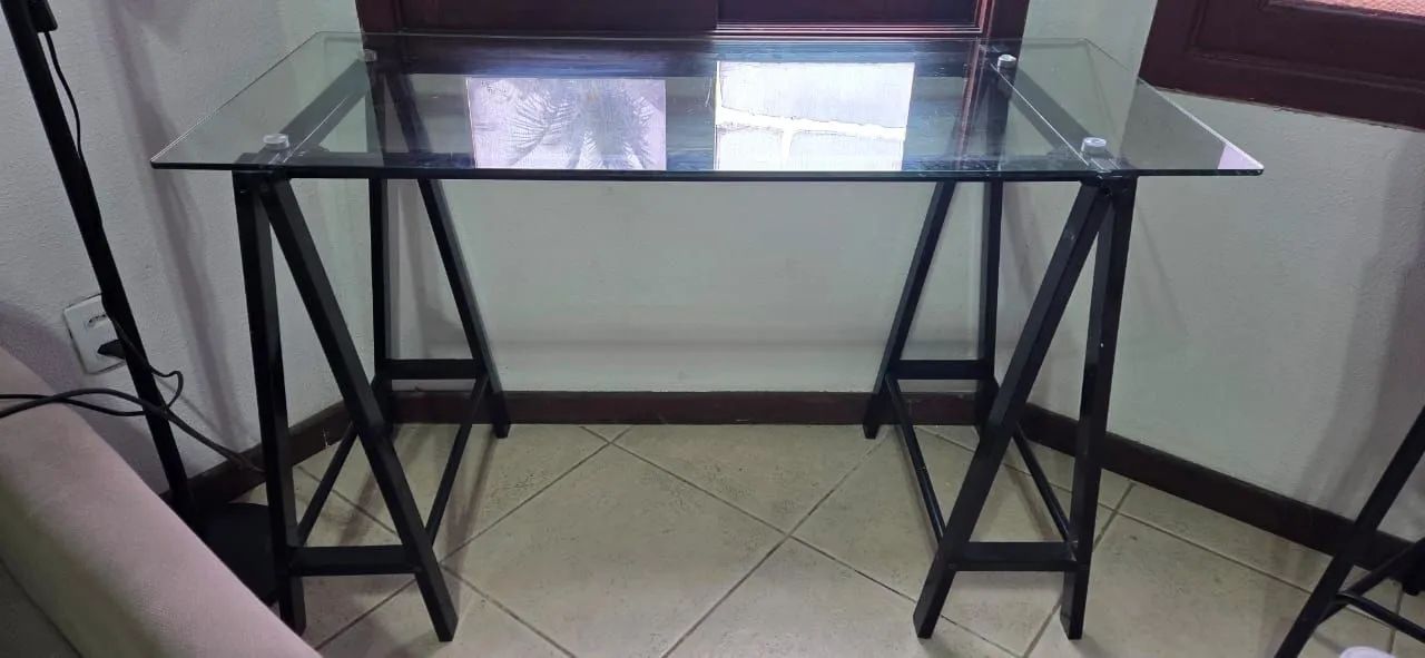 Mesa Escritório Vidro - Foto 3