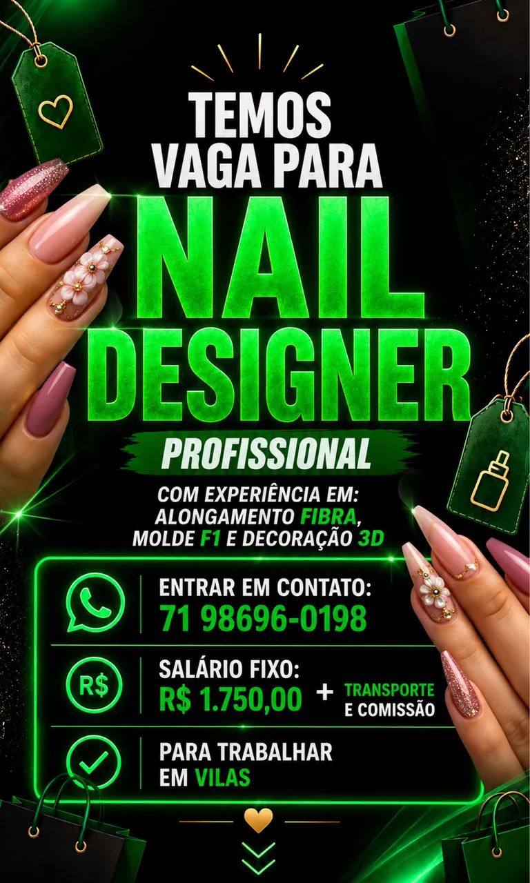 Vaga pra Nail Desingner