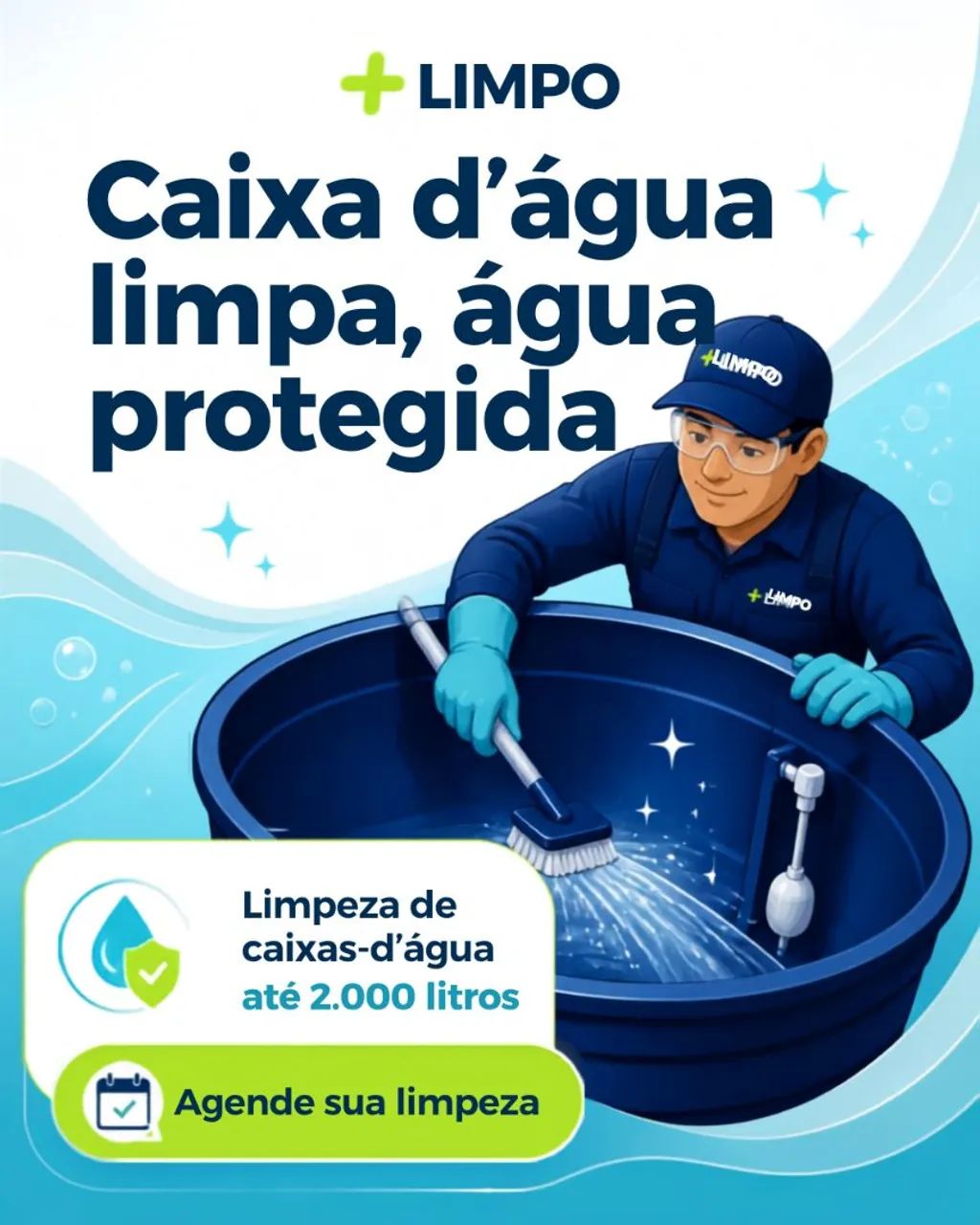 Limpeza de Caixa D'água com custo a partir de R$99,90