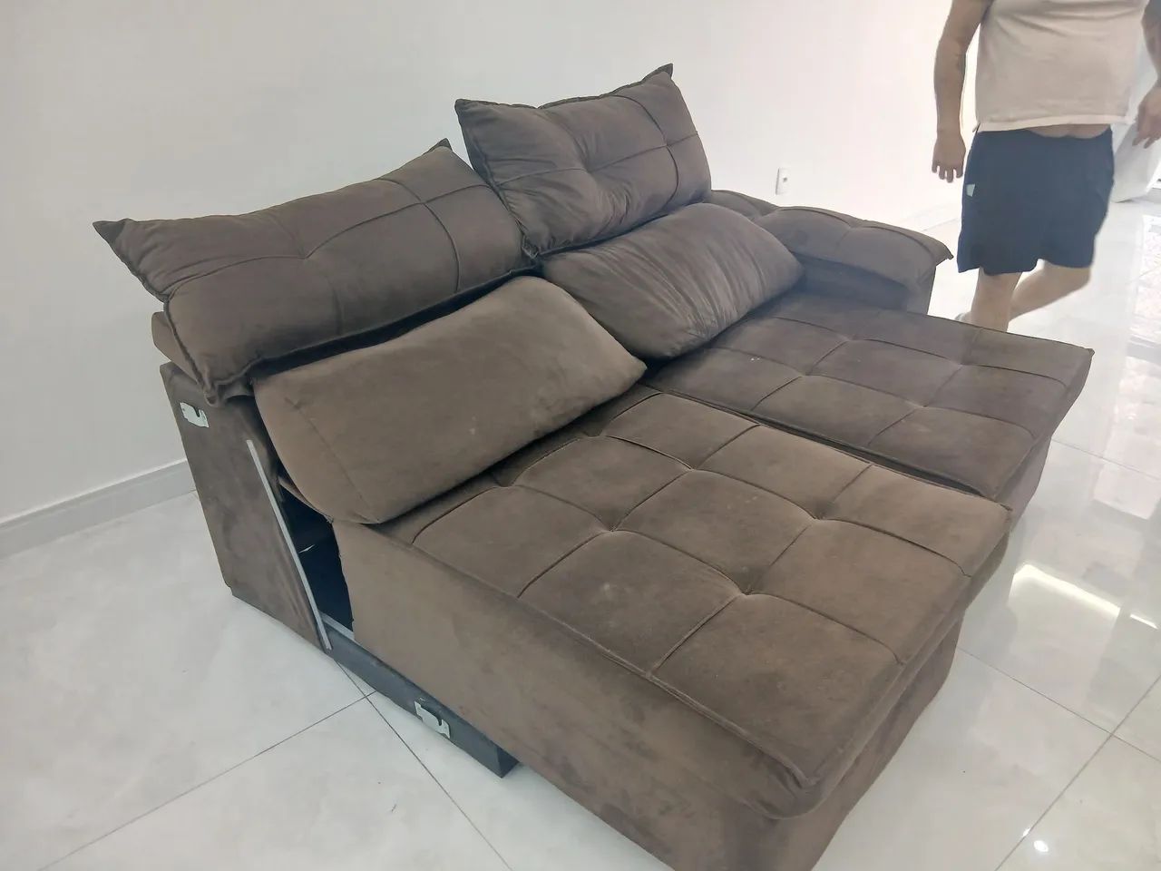 sofa semi novo em l retratil - Foto 2