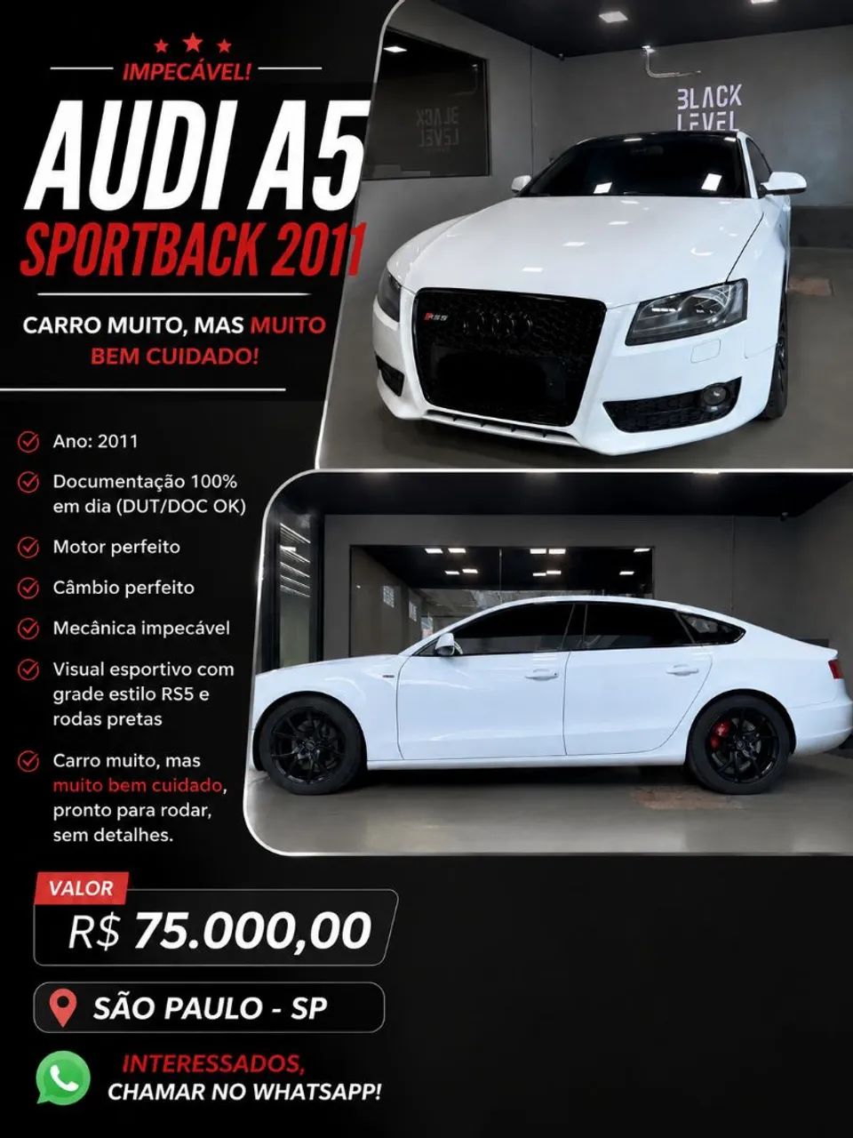 Audi A5 A5 Sportback 2.0 16V TFSI 211cv Multi. 2011