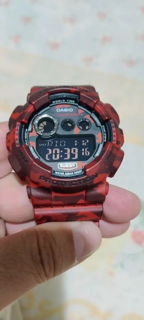 Relógio Casio GShock Vermelho Camuflado  - Foto 5