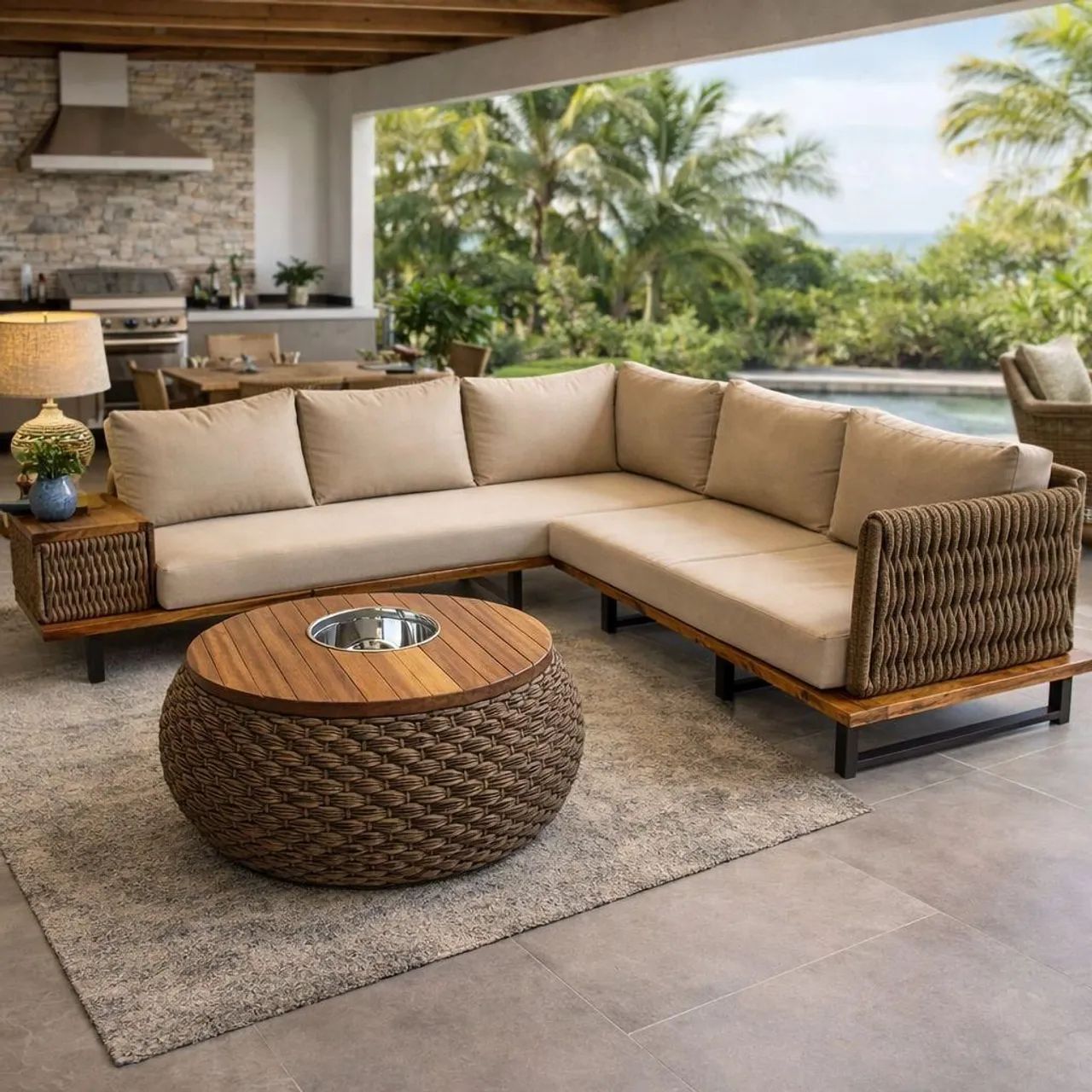 Balanços,sofás,mesas,chaises,poltronas produzidos em cordas náuticas,requinte e qualidade. - Foto 3