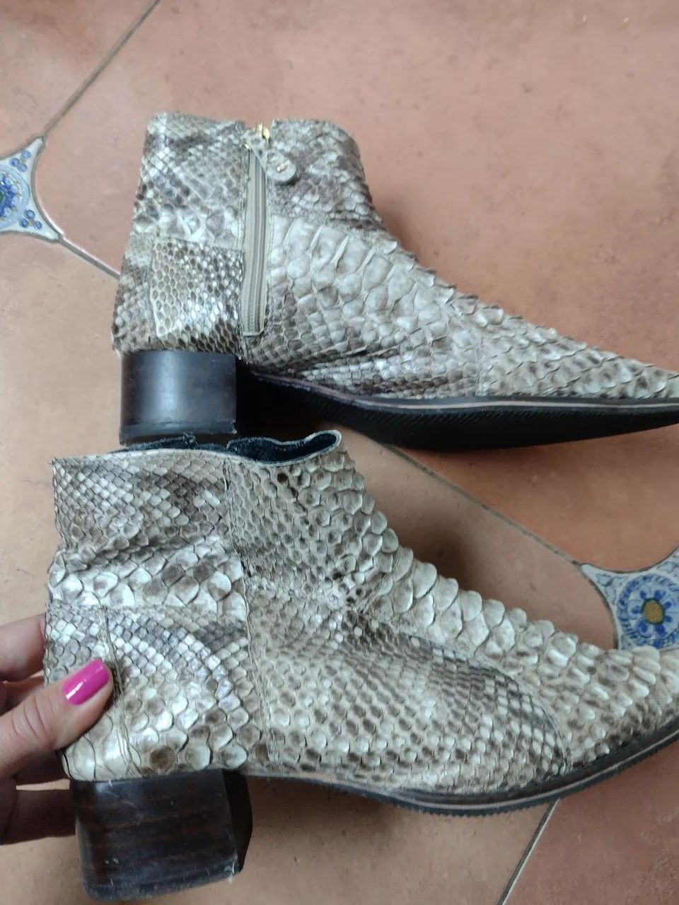 Bota em couro Phyton  - Foto 3