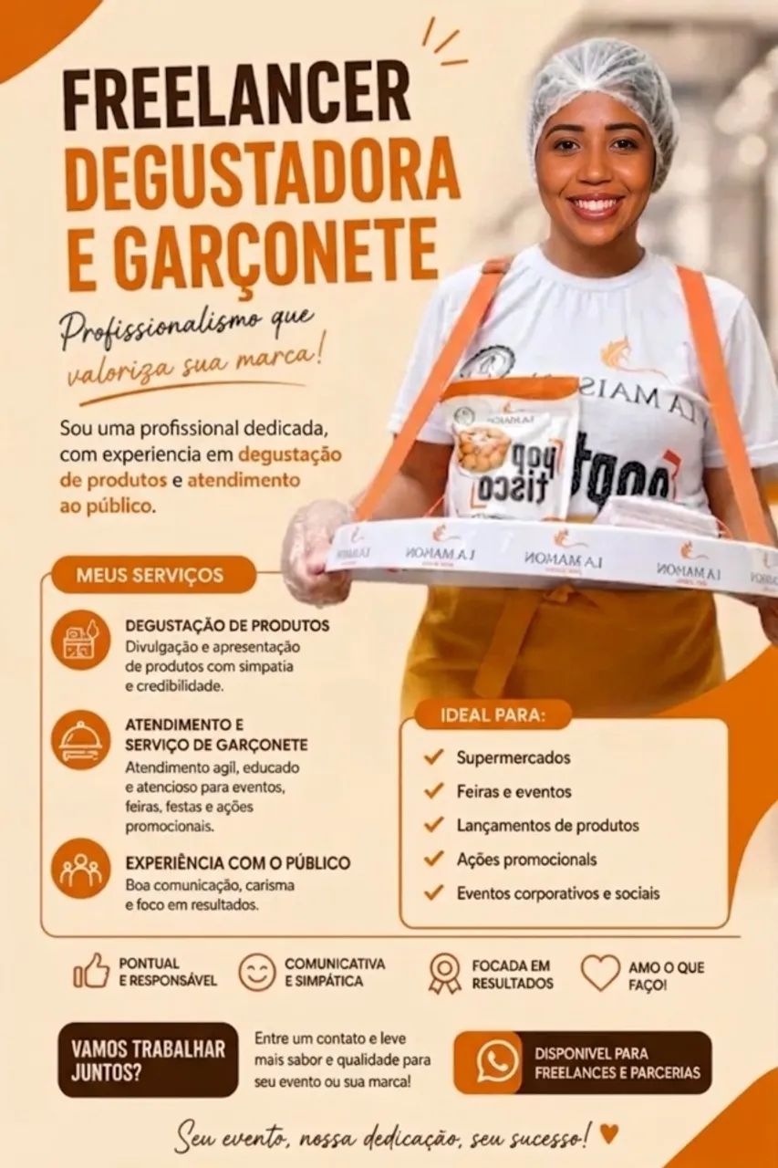 Garçonete e Degustadora 