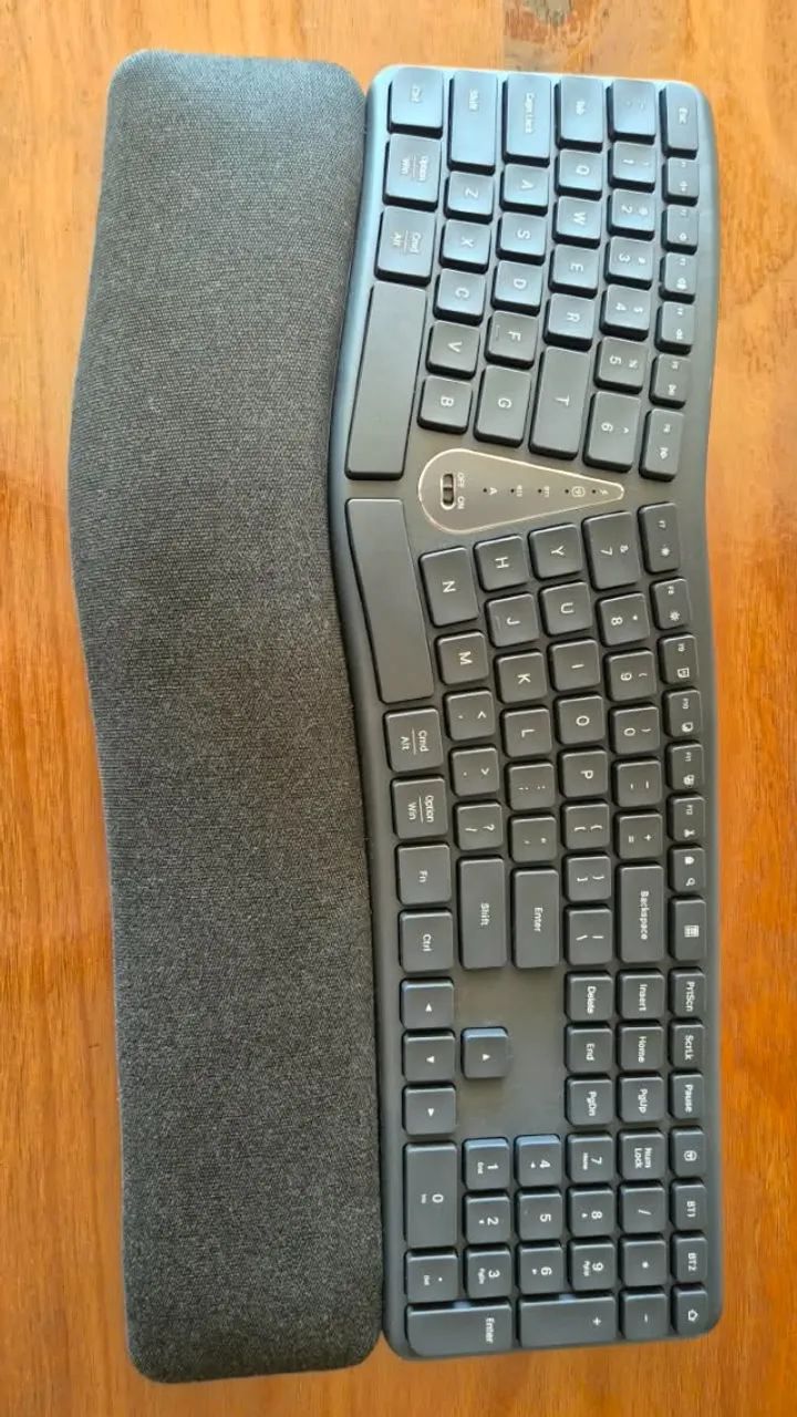 Teclado ergonômico sem fio não ABNT