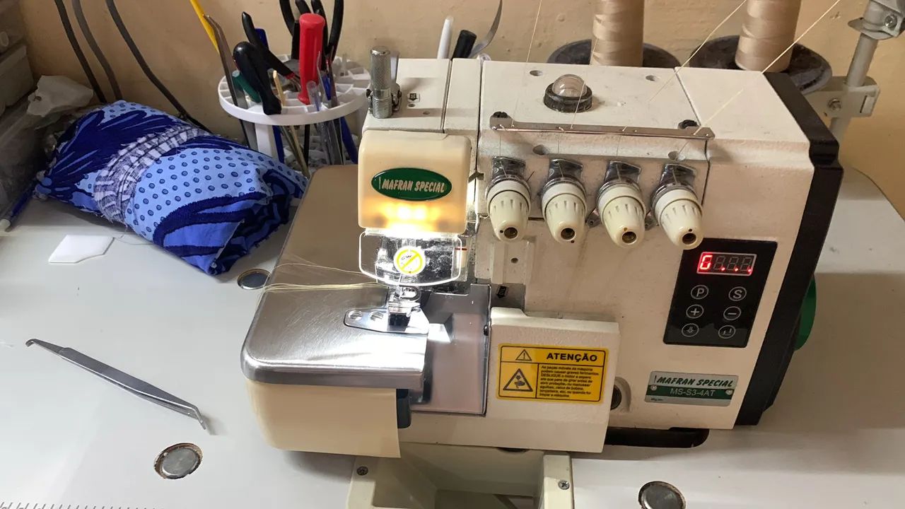 Máquina overlok ponto cadeia diret drive 