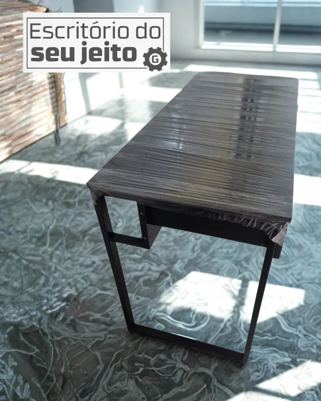 Mesa de Escritório Reforçada 1,1m NOVA Industrial Multiuso para Computador Notebook Birô - Foto 3