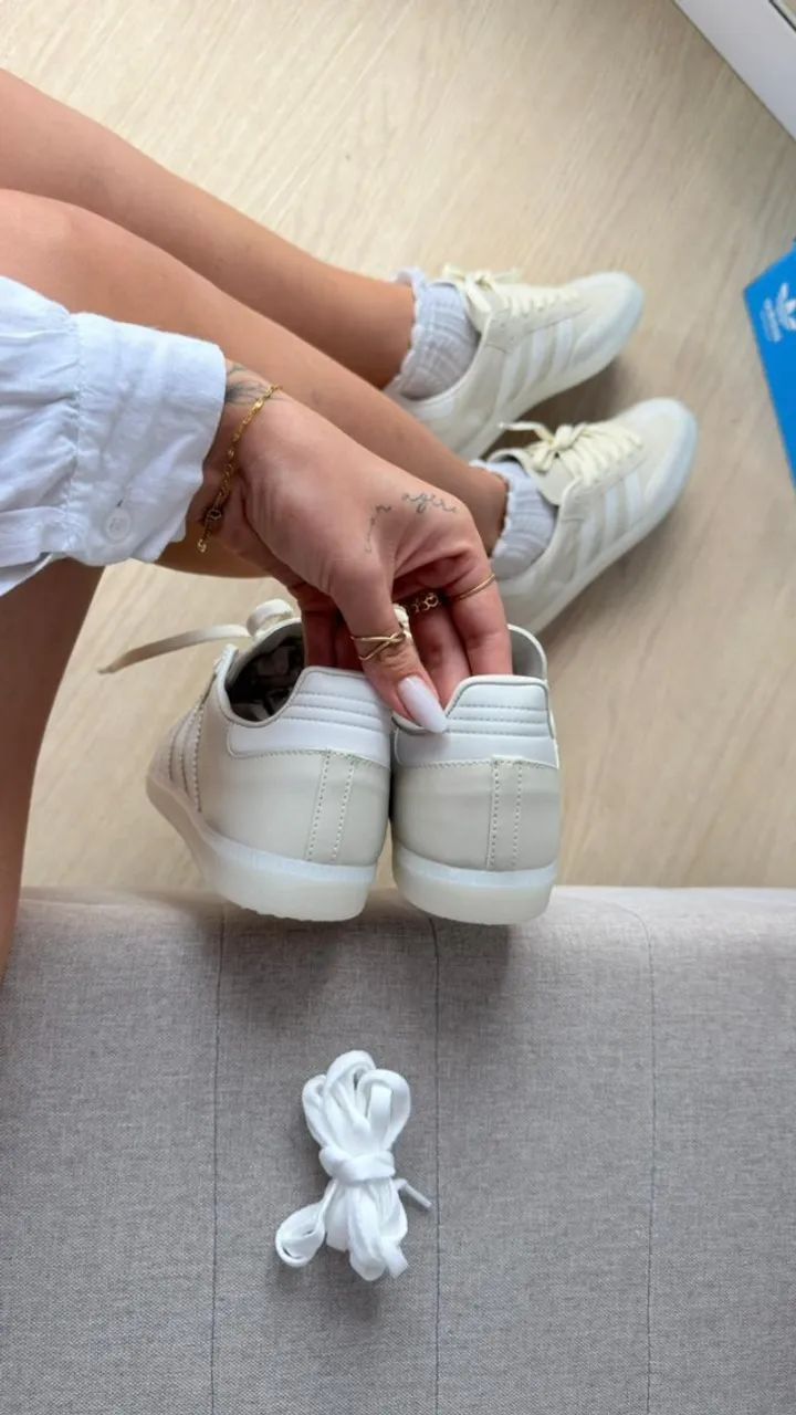 Adidas Samba Prime Off White Feminino Premium - Disponível 34 ao 39 (Foto Real) - Foto 4